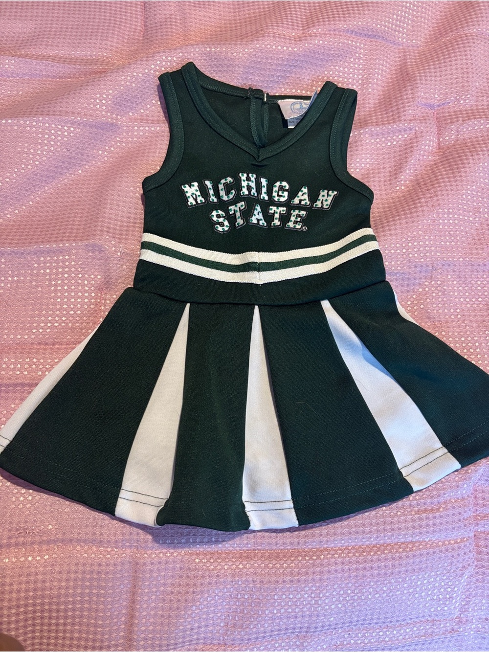 Two Feet Ahead Michigan State Spartans Baby Cheer Dress - 12 Months